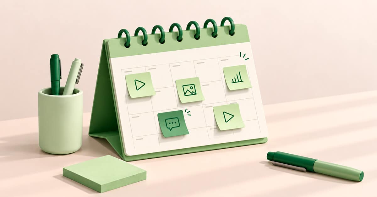 calendário de posts